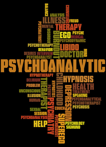 Psychoanalytic, word cloud concept 7 - Photo, Image