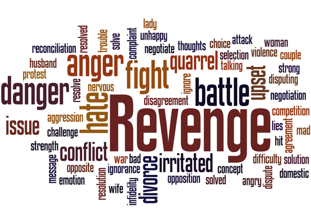 Revenge, word cloud concept 3 - Photo, Image