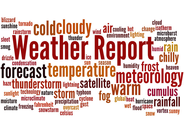 Relatório meteorológico, conceito de nuvem de palavras 6
 - Foto, Imagem