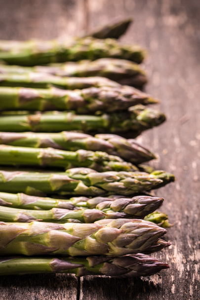 Fresh asparagus on wooden table , diet concept - Photo, Image