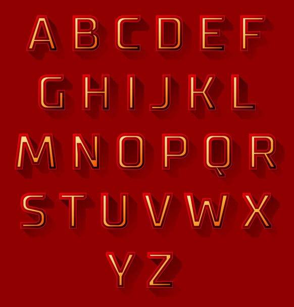 red font design set - Διάνυσμα, εικόνα