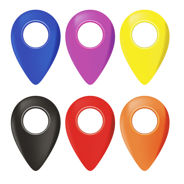 Set of Map Marker Icons - Vector, Image