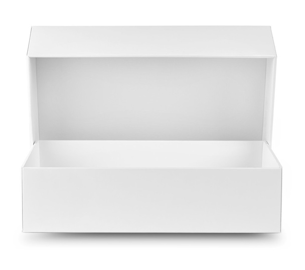 Abrir caja blanca vacía
 - Foto, imagen