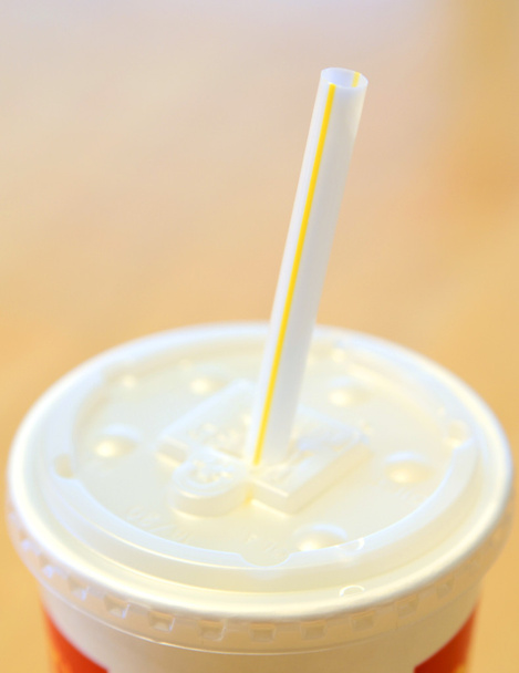Soft Drink with Straw in Cup - Foto, imagen
