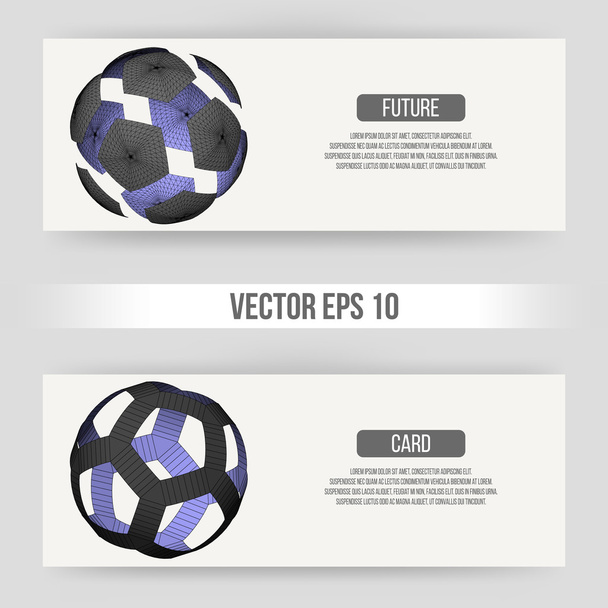 Abstract Creative concept vector background of geometric shapes from triangular faces. Polygonal design style letterhead and brochure for business. EPS 10 vector illustration. - Vetor, Imagem