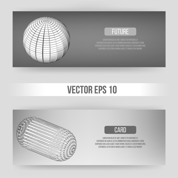 Abstract Creative concept vector background of geometric shapes from triangular faces. Polygonal design style letterhead and brochure for business. EPS 10 vector illustration. - Wektor, obraz