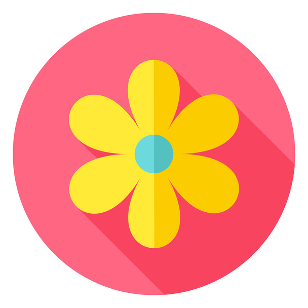 Spring Flower Circle Icon - Vetor, Imagem