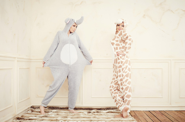 Playful women in pajamas - Photo, Image