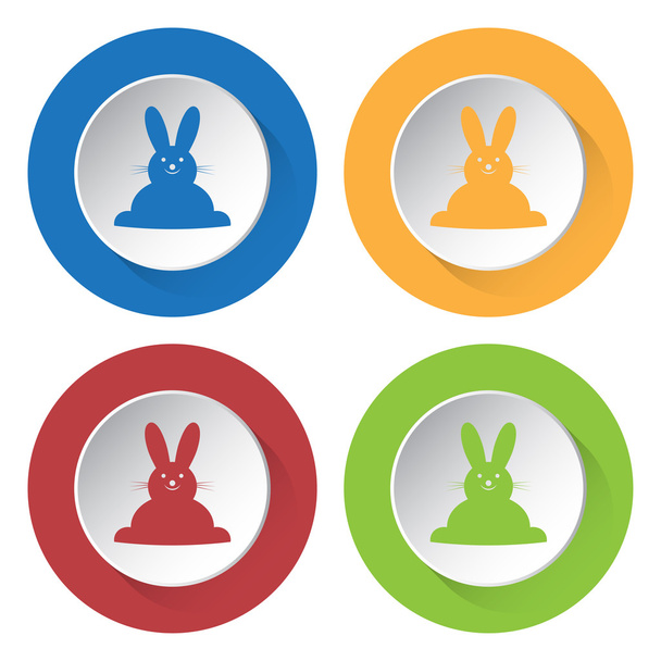 set of four icons - Easter bunny - Vector, Image