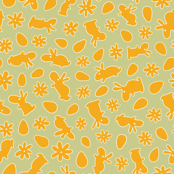 funny bunny Easter pattern. - Vector, Image