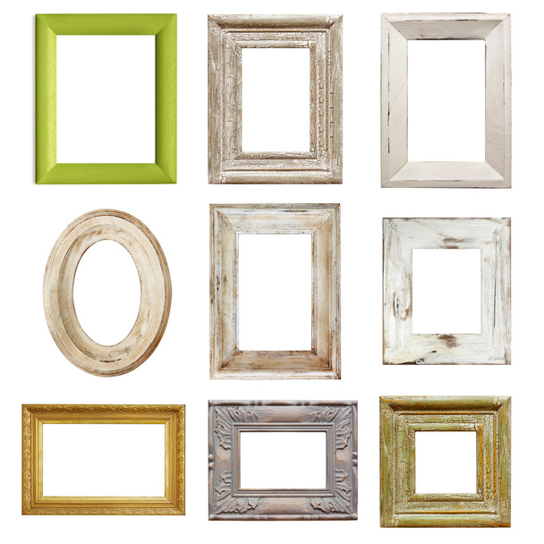 Collection of Distressed Picture Frames - Photo, Image