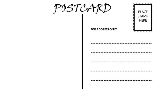 Empty Blank Postcard Template - Fotó, kép
