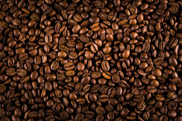 Textur gerösteter Kaffeebohnen - Foto, Bild