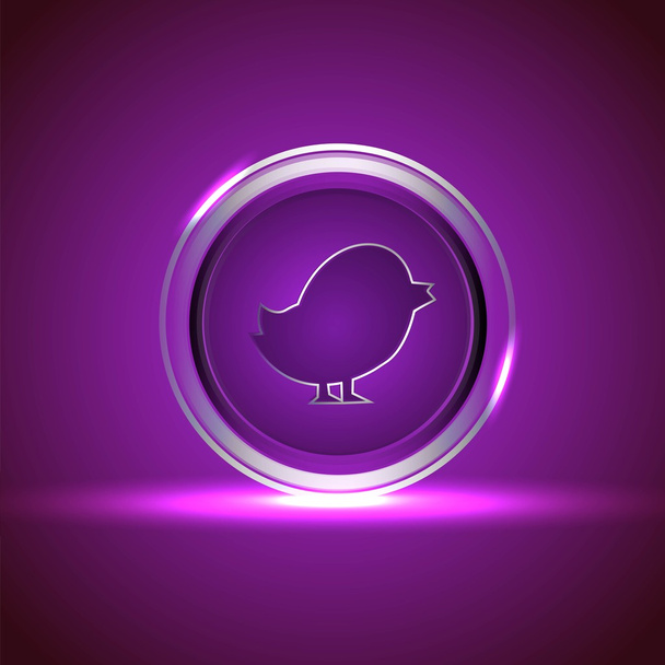 Shiny Vector Icon for Social Networking. Vector Illustration. Ep - Vetor, Imagem