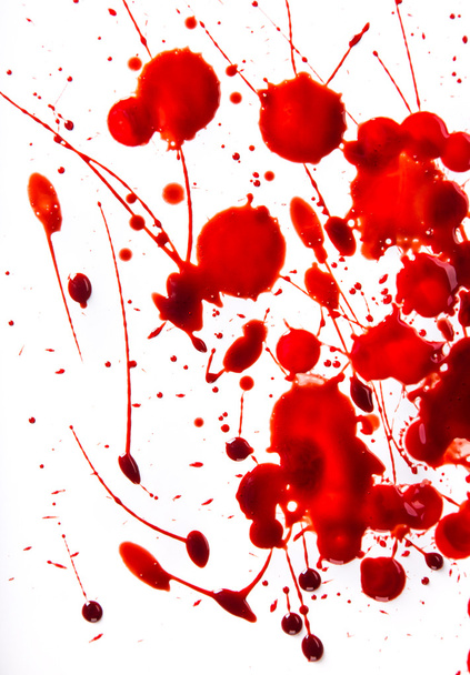 Splattered blood stains on white background - Fotó, kép