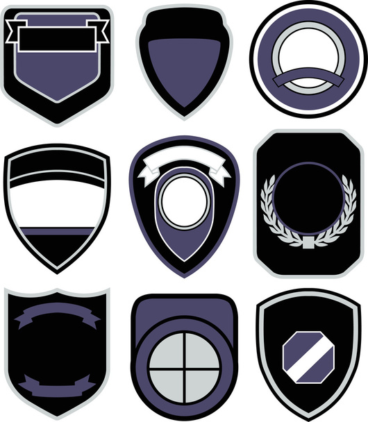 emblema insignia forma icono - Vector, Imagen