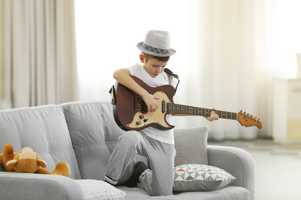boy playing guitar   - Photo, Image