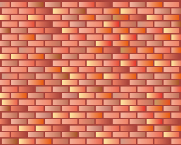 Seamless Grunge Brick Wall Texture. Vector Illustration. - Vector, Image