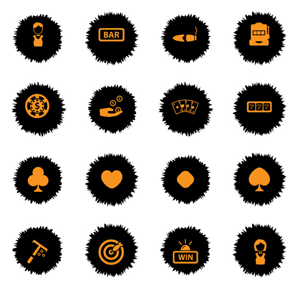 Casino simply icons - Vector, Image