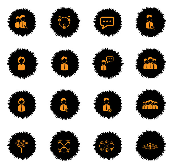 Community simply icons - Vector, Image