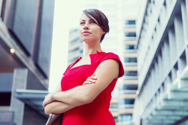 Portrait of businesswoman outside - Foto, Imagen