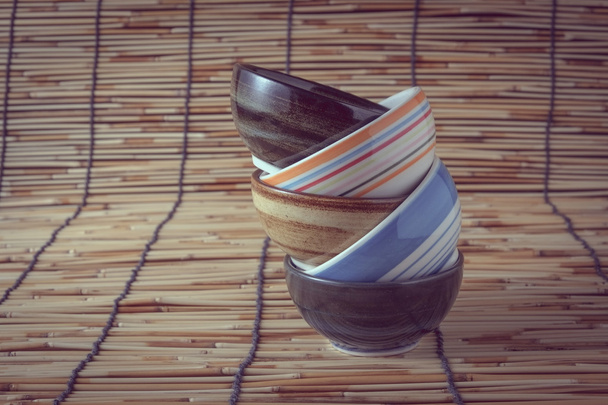 bowl with filter effect retro vintage style - Foto, imagen