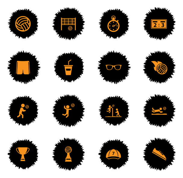 Volleyball simply icons - Vector, Image