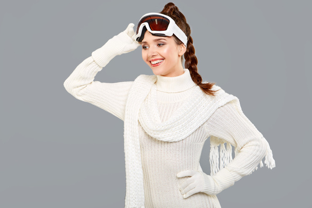 woman in sports thermal body - Foto, afbeelding