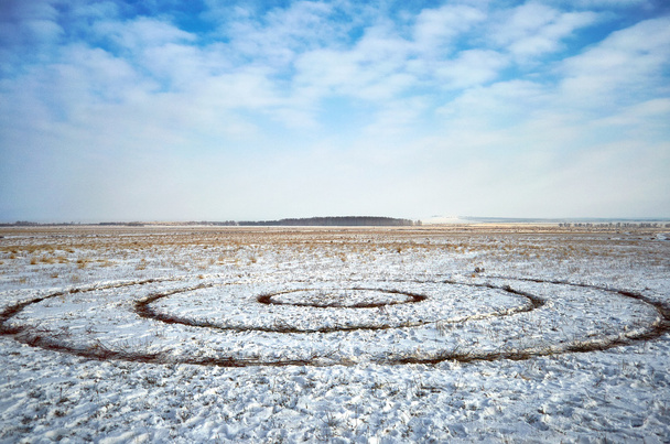 Los círculos en la nieve
 - Foto, Imagen