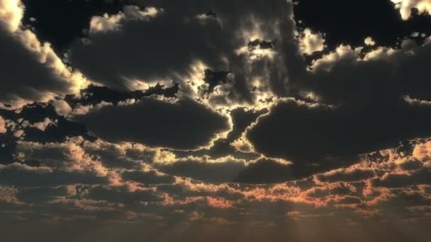 God ray hemel zonsondergang 4k - Video
