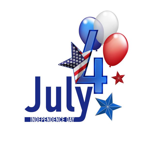 4th July Independance Day background - Vector, afbeelding