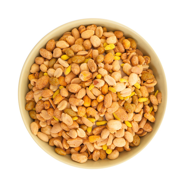 Čerstvé směsi solené oříšky v misce, arašídy mix - Fotografie, Obrázek
