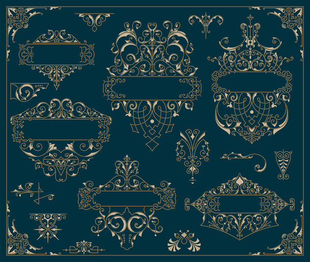 Vintage logos and elements. vector template. - Διάνυσμα, εικόνα
