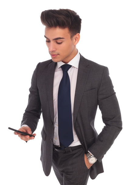 young business man using his smartphone - Фото, зображення