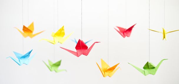pájaros de origami Grúa - Foto, Imagen