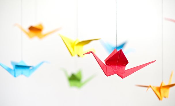origami crane birds - Photo, Image