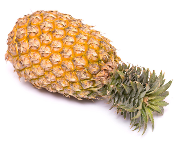 ripe pineapple on white - Fotó, kép