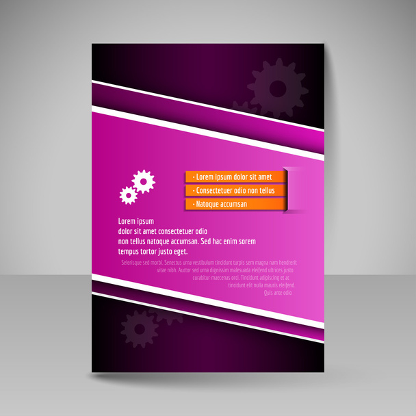 Template of flyer for business brochures, presentations, website - Vector, Image
