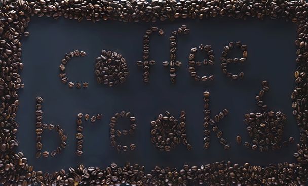 Café quebrar palavras consistem de grãos de café
 - Foto, Imagem