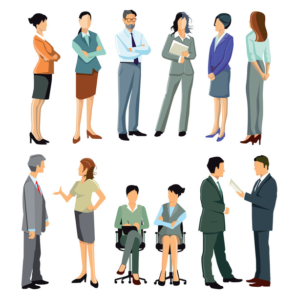 Persons and employees in the office - Vector, Image
