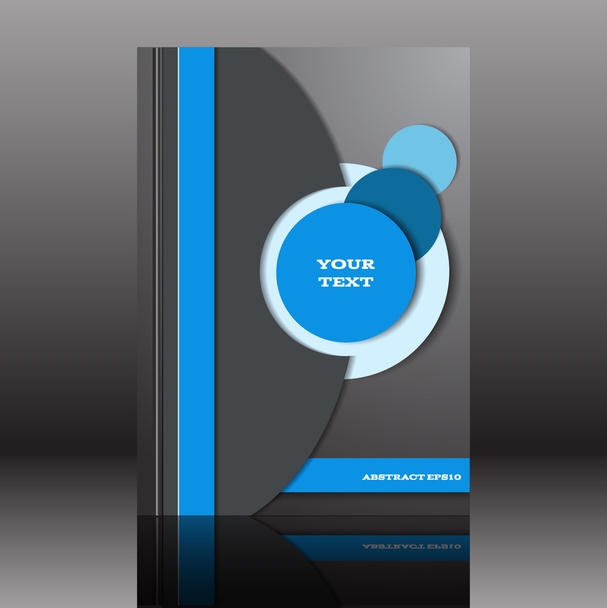Abstract composition blue circle frame A4  brochure title sheet  - Vector, Image