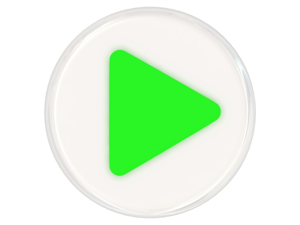 Play button on white background - Φωτογραφία, εικόνα