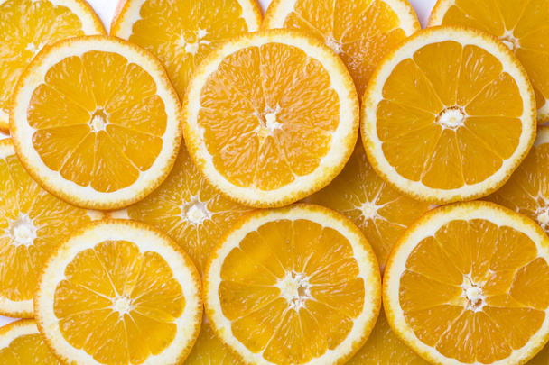新鮮なオレンジ スライスの抽象的な背景 - 写真・画像