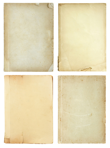 Ensemble de pages de vieux livres isolés sur fond blanc
 - Photo, image