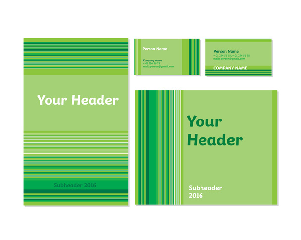 green  stationary template - Vector, Image