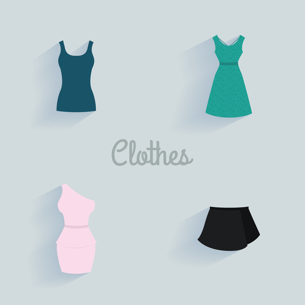 Abstract clothes objects - Vektor, obrázek