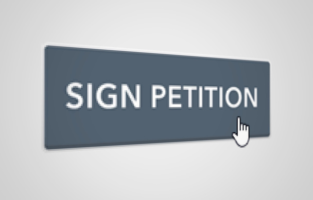 Online petition button - Photo, Image