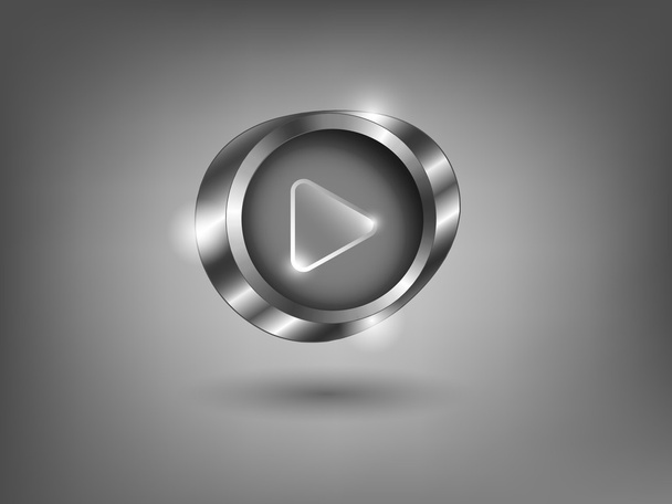 銀の 3 d ボタン - ベクター画像