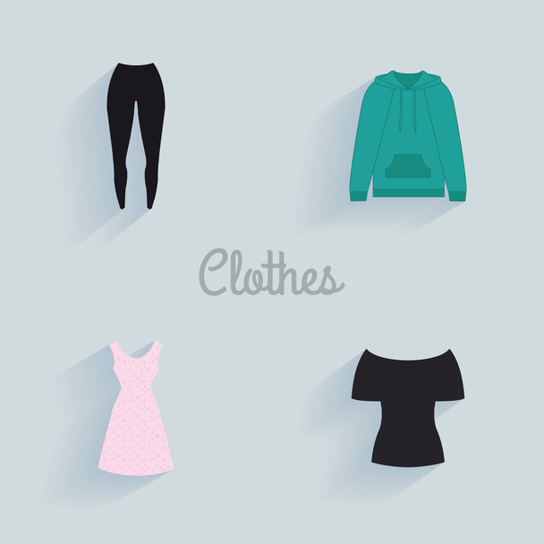 Abstract clothes objects - Wektor, obraz
