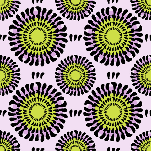 Flowers seamless vector pattern. - Vektör, Görsel